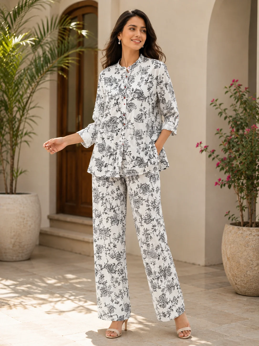 Ivory Bloom Printed Co-Ord Set